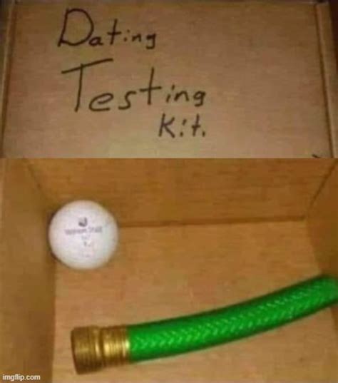 dating test kit golf ball and hose
